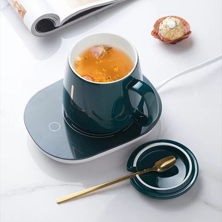 Taza con base calentador eléctrico