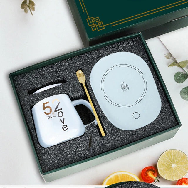 Taza con base calentador eléctrico