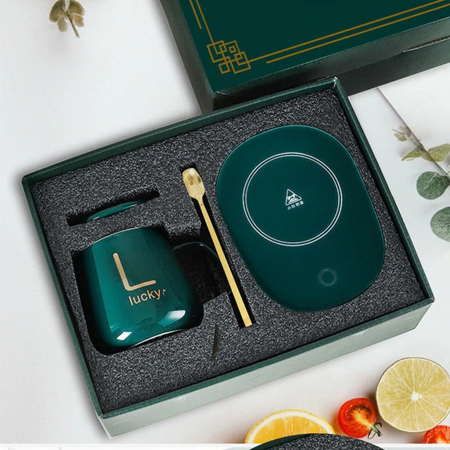 Taza con base calentador eléctrico